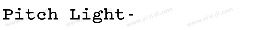 Pitch Light字体转换